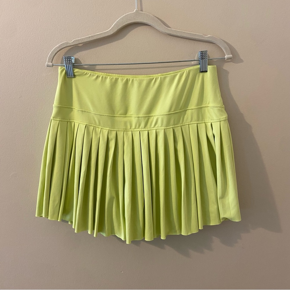 Pleated Lime Green Tennis Skirt